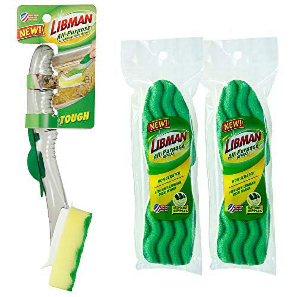 Libman All-Purpose Scrubbing Dish Wand Refills (2-Count) 1135 - The Home  Depot