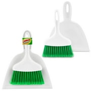 Libman Whisk Broom and Dustpan Set Green Fibers & White Handle