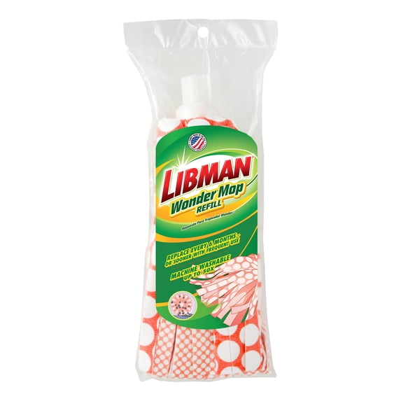 Libman Wonder Mop Refill With Microfiber GRIP STRIPS