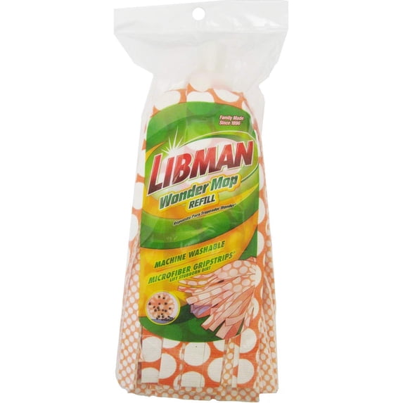 Libman Wonder Mop Refill With Microfiber GRIP STRIPS
