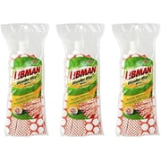 Libman Wonder Mop Refill - Wet Mop Head Replacement - 3 Pack, White, Machine Washable