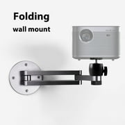 Liboer Universal Projector Mount, Thick Aluminum Alloy Material Large Loading Capacity, Wall Mount Stand with Adjustable Ball Head and Foldable Arms, Silver