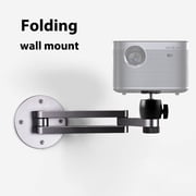 Liboer Universal Projector Mount, Thick Aluminum Alloy Material Large Loading Capacity, Wall Mount Stand with Adjustable Ball Head and Foldable Arms, Silver