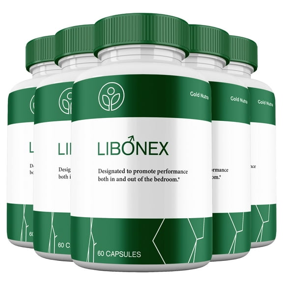 Libonex Capsules, High Potency Pills, All Natural Formula Male Supplement Libo Nex Capsules Performance (5 Pack)