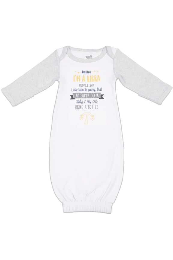 Company - Libra - 0-3 Months Gown with Mitten Cuffs