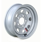 Libra 13 x 4.5 Trailer Wheel/Rim 5 Lug on 4.5 Bolt Pattern Silver Spoke -17019