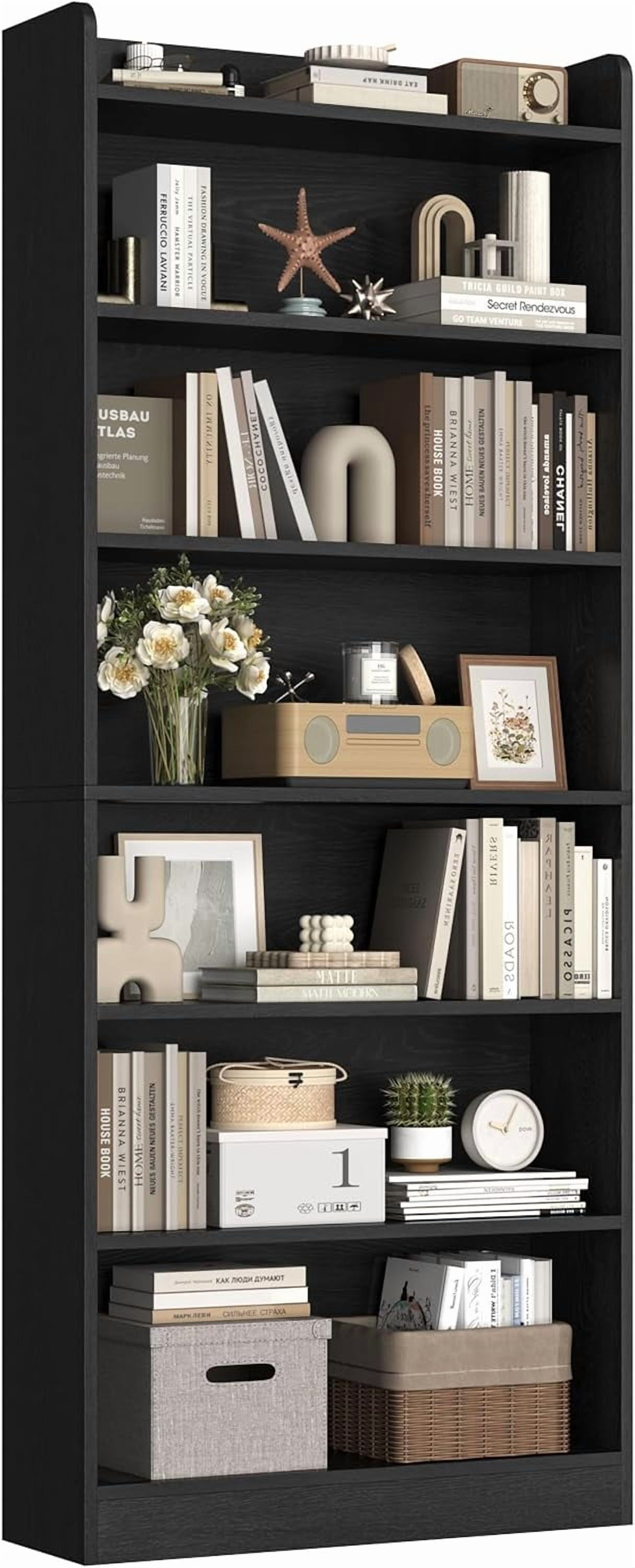 Libra 7-Tier Open Bookcase and Bookshelf, Modern Simple Floor Standing ...