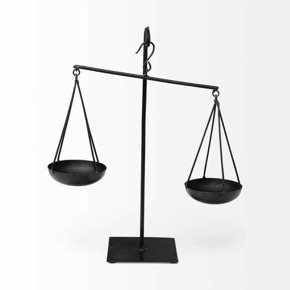 13" Libra Black Vintage Decorative Scale