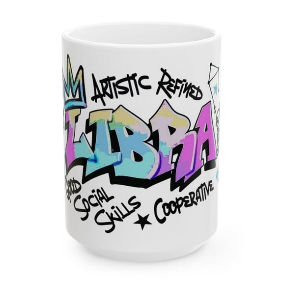 Libra Ceramic Mug, (11oz, 15oz)