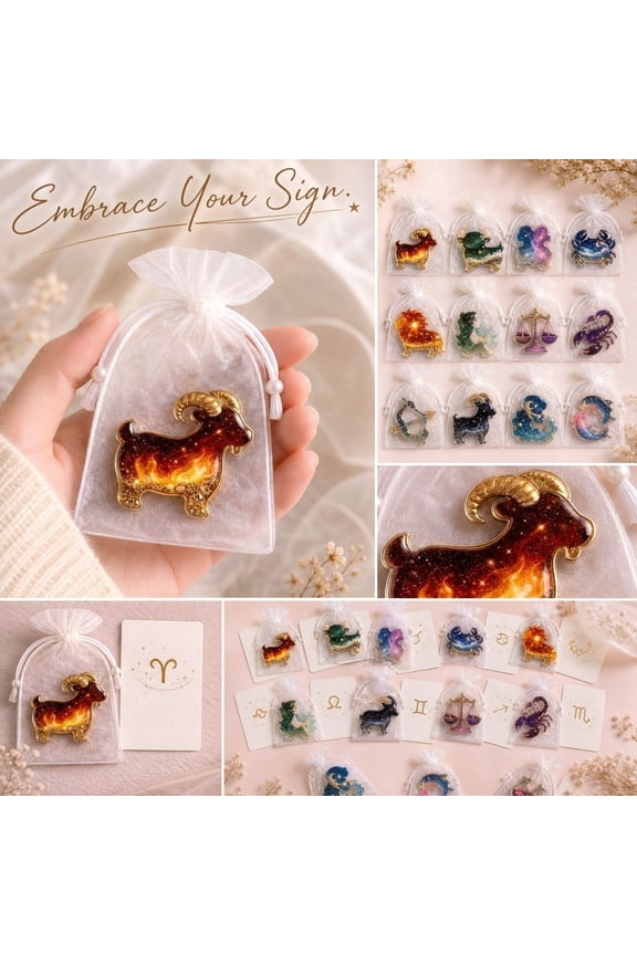 Libra Constellation Acrylic Pocket Hug Card, Zodiac Keychain Pendant & Backpack Charm, Safe Round Edge Cute Bag Accessory for Kids Students, Perfect Birthday Halloween Gift
