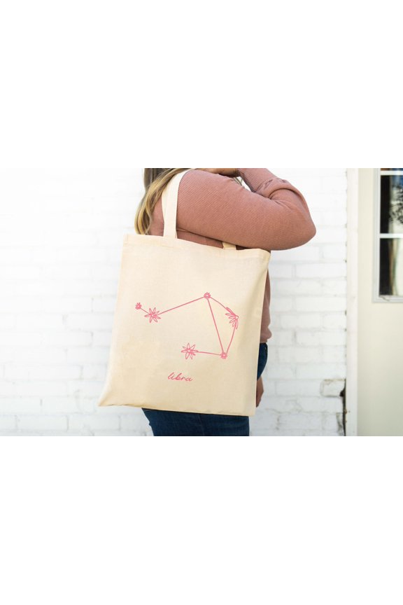 Libra Constellation Astrology Tote Bag Zodiac Sign Bag Star Sign Tote Horoscope Tote Bag C