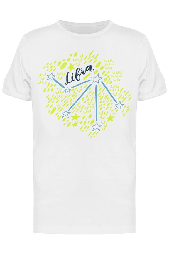 Libra Constellation Lettering T-Shirt Men -Image by Shutterstock, Male 3X-Large