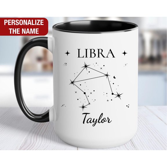 Libra Constellation Mug Personalized Libra Birthday Libra Star Sign Mug Libra Zodiac Sign