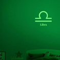 thumbnail image 1 of Libra Constellation Vinyl Decal Sticker Luminescent Neon Glow Lime Green Industrial Grade USA-Made Wall Bumper Window Zodiac Atlas Stars Kid Room 15" inch Large, 1 of 2