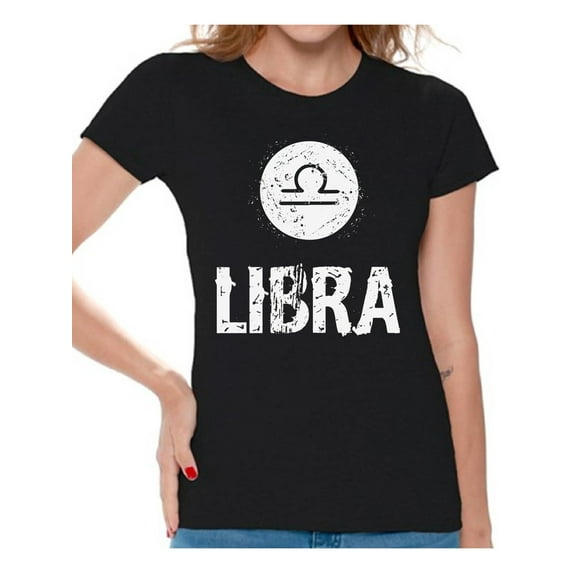 Libra Gifts for Women - Zodiac Sign Tshirts - Birthday Mom Wife Girlfriend
