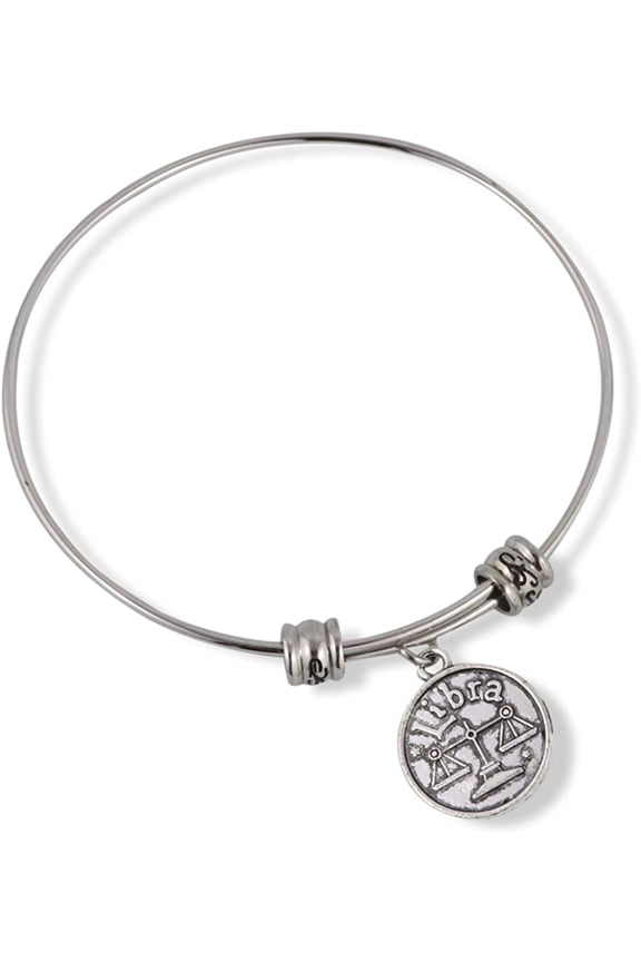 Libra Horoscope Astrology Fancy Charm Bangle
