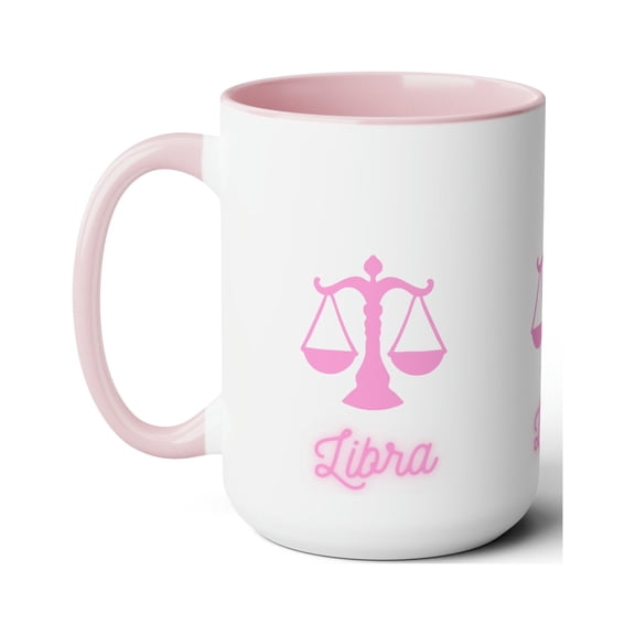 Libra Justice Zodiac Sign October Birthday Teacup Hot Coffee Mug 15oz