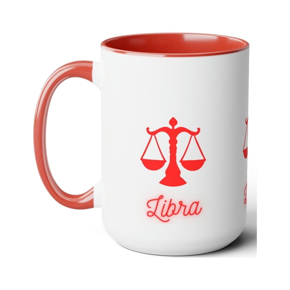 Libra Justice Zodiac Sign October Birthday Teacup Hot Coffee Mug 15oz