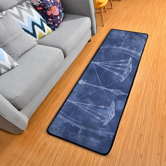 Libra Of Zodiac Hallway Runner Rug 2'X6' Non-Slip Washable Carpet Runner Kitchen Entryway Laundry Bedroom