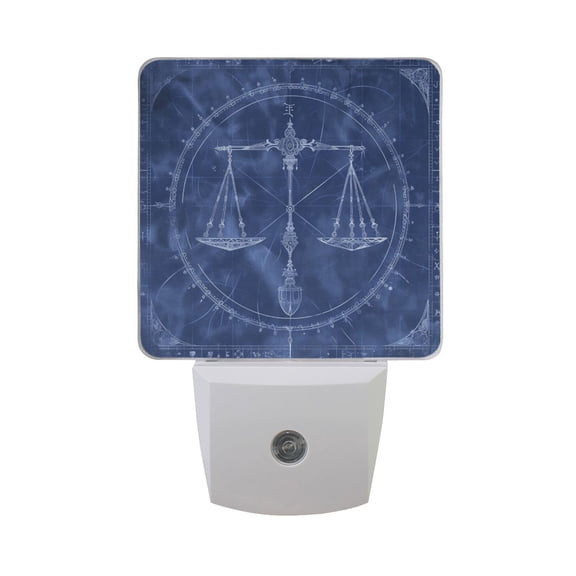 Libra Of Zodiac Night Light 2 Pack LED Nightlight Plug into Wall Dusk to Dawn Sensor Soft White