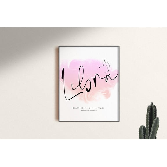 Libra Poster, Libra Gifts, Libra Art Poster, Libra Decor, Zodiac Gifts, Birthday Gift, Astrology Gifts, Home Decor, 8x12 UNFRAMED