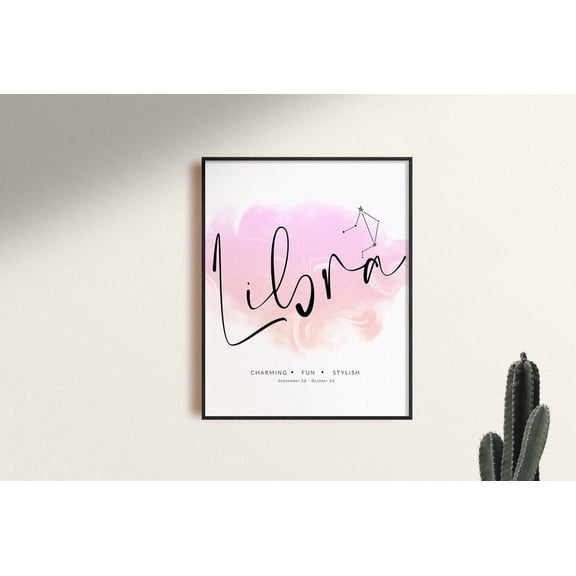 Libra Poster, Libra Gifts, Libra Art Poster, Libra Decor, Zodiac Gifts, Birthday Gift, Astrology Gifts, Home Decor UNFRAMED Poster, Wall Art for Decor, Present, 8x12