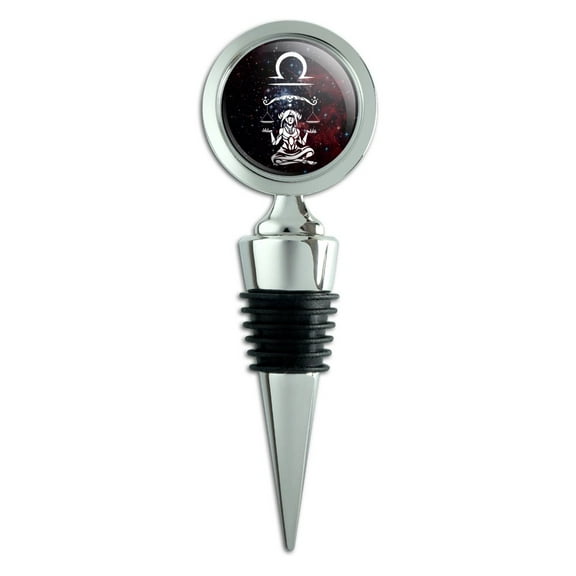 Libra Scales Zodiac Sign Horoscope in Space Wine Bottle Stopper