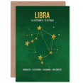 thumbnail image 1 of Libra Star Sign Birthday Card Astrology Zodiac Greetings Card Plus Envelope Blank inside, 1 of 3