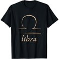 thumbnail image 1 of Libra Star Sign Zodiac Horoscope Minimalist Design Birthday T-Shirt, 1 of 4