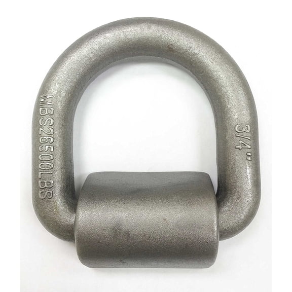 Libra Steel Weld-on 3/4" Forged D-Rings for Trailer Truck Tie-down Ring - 27013, Set 2