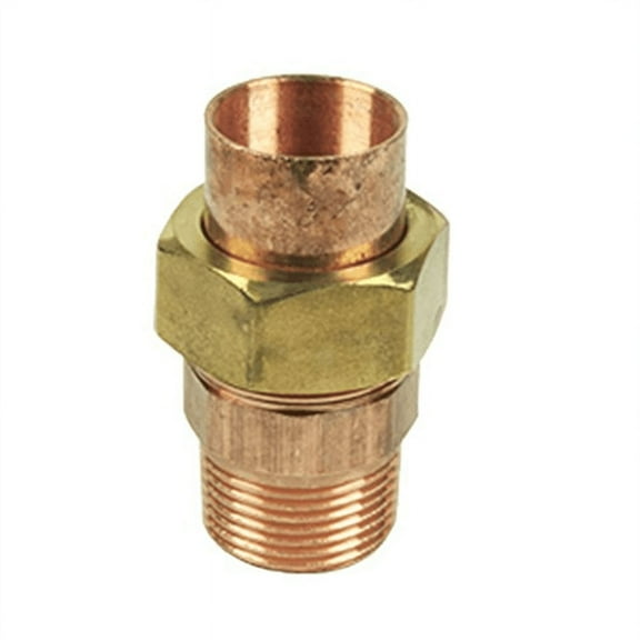 Libra Supply 1-1/4 Lead Free Copper Sweat Male Union C x M (Copper + Brass) Solder Joint, (click in for more size options)Copper Pressure Pipe Fitting Plumbing Supply
