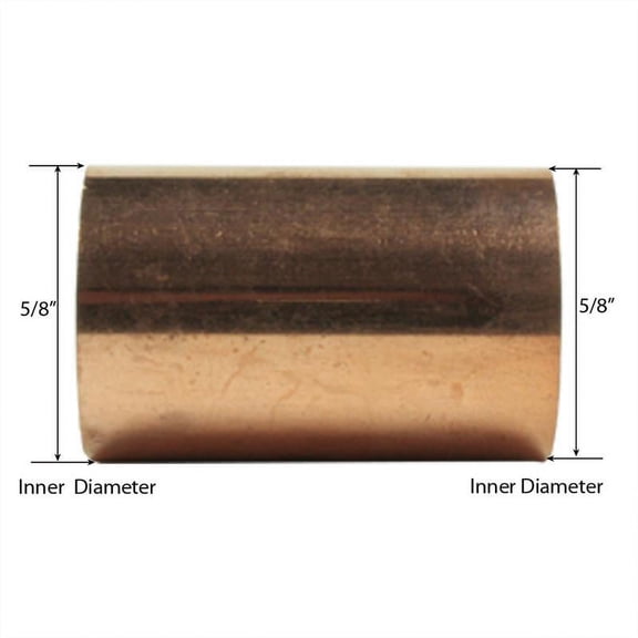 Libra Supply 1/2 inch Copper Pressure Coupling No Stop C x C, (Pack of 50 pcs, click in for more size options), 1/2'', 1/2-inch Copper Pressure Pipe Fitting Plumbing Supply