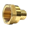 thumbnail image 1 of Libra Supply 1/2 inch Lead Free PEX Copper Female Adapter, Barb x FIP, (Pack of 10 pcs, Click in for more size options), 1/2'', 1/2-inch Pipe Fitting Plumbing Supply, 1 of 3