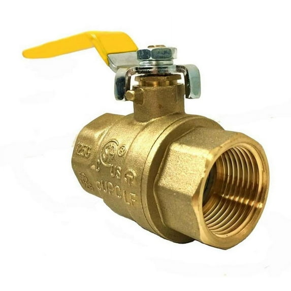 Libra Supply 1 inch Lead Free Threaded Brass Ball Valve, (Click in for more size options), 1'' IPS Thread, Full Support, 600 WOG, Forge Body