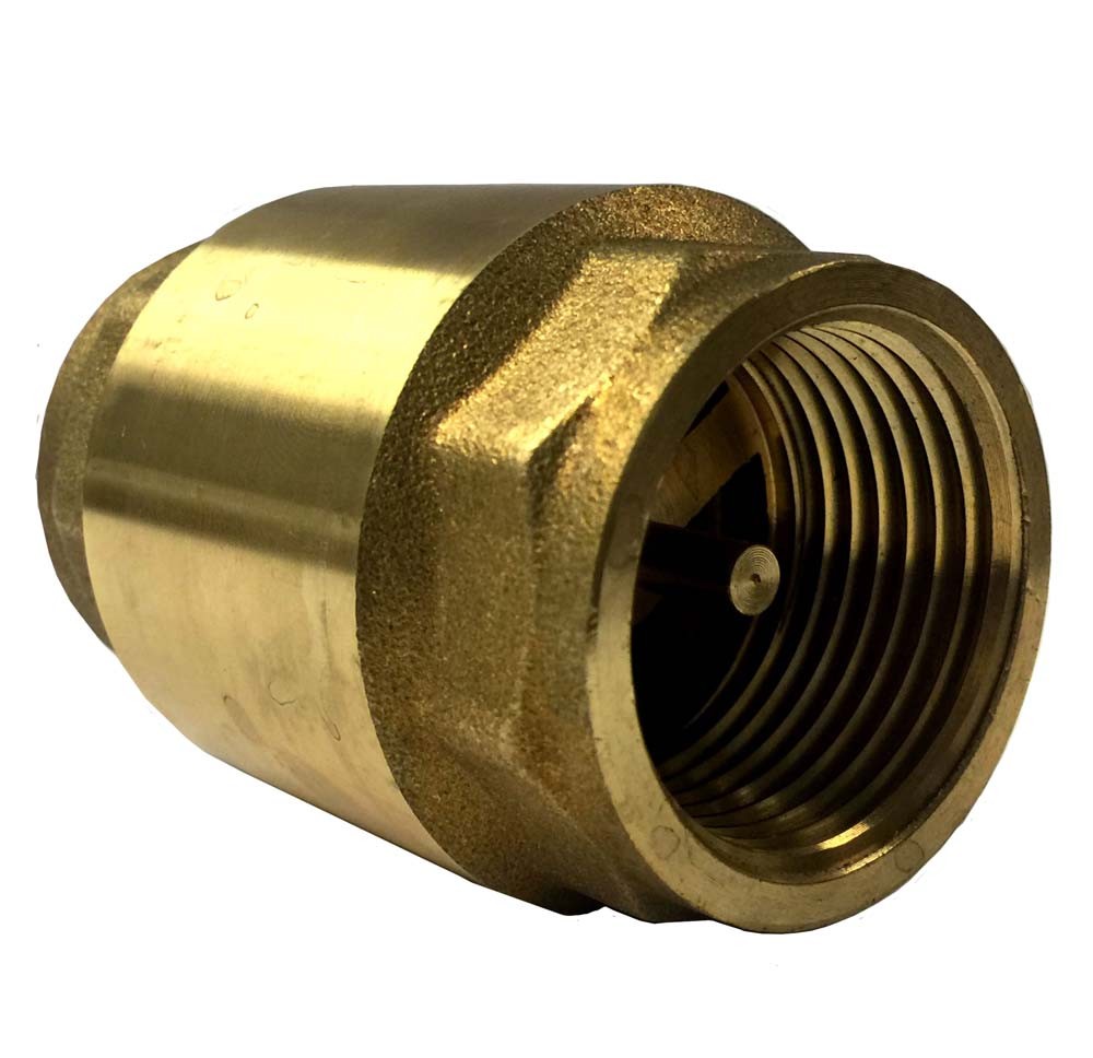 Libra Supply 2-1/2'', 2-1/2 inch IPS Threaded Brass Spring Check Valve ...
