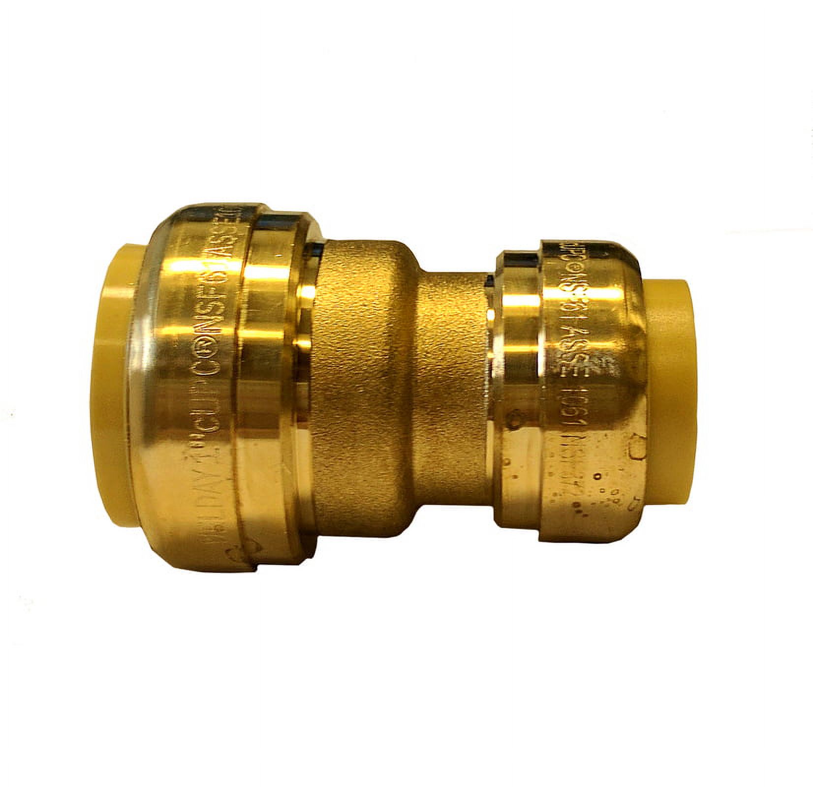 Libra Supply Lead Free 1-1/2 x 1-1/4 inch Push-Fit Coupling, Push to Connect, (Click in for more size options), 1-1/2'' x 1-1/4'', 1-1/2 x 1-1/4-inch, Fits copper tubing, CTS, CPVC and PEX - image 1 of 4