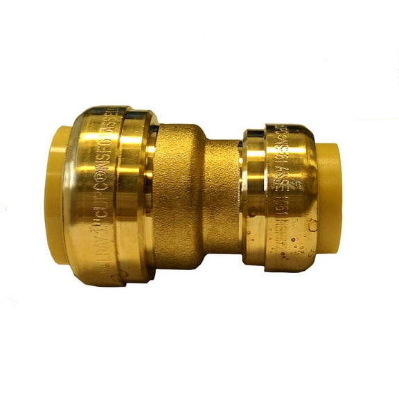 Libra Supply Lead Free 1-1/4 x 1 inch Push-Fit Coupling, Push to Connect, (Click in for more size options), 1-1/4'' x 1'', 1-1/4 x 1-inch, Fits copper tubing, CTS, CPVC and PEX