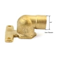 thumbnail image 1 of Libra Supply Lead Free 1/2 inch 90-Degree Female Hy-Ear(Hy-Set) Elbow C x F, (Pack of 5pcs, click in for more size options)1/2'', 1/2-inch Brass Pipe Fitting Plumbing Supply, 1 of 4