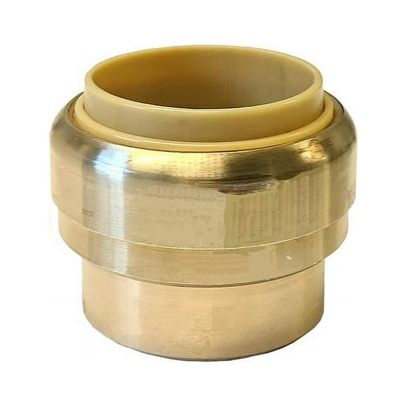Libra Supply Lead Free 1/2 inch Push-Fit CAP, Push to Connect, Push x Push, (Pack of 6 pcs, Click in for more size options), 1/2'', 1/2-inch Brass Pipe Fitting Plumbing Supply