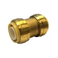 thumbnail image 1 of Libra Supply Lead Free 1/2 inch Push-Fit Coupling, Push to Connect, (Pack of 6pcs, Click in for more size options), 1/2'', 1/2-inch, Brass Pipe Fitting Plumbing Supply, 1 of 3