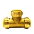 thumbnail image 1 of Libra Supply Lead Free 1/2 inch Push-Fit TEE, Push to Connect, Push x Push x Push(Pack of 6 pcs, Click in for more size options), 1/2'', 1/2-inch Brass Pipe Fitting Plumbing Supply, 1 of 3