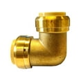 thumbnail image 1 of Libra Supply Lead Free 1 inch 90 Degree Push-Fit Elbow, Push to Connect, (Click in for more size options), 1'', 1-inch Brass Pipe Fitting Plumbing Supply, 1 of 3
