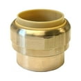 thumbnail image 1 of Libra Supply Lead Free 1 inch Push-Fit CAP, Push to Connect, Push x Push, (Pack of 5 pcs, Click in for more size options), 1'', 1-inch Brass Pipe Fitting Plumbing Supply, 1 of 4