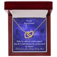 thumbnail image 1 of Libra To Virgo Best Friend, Interlocking Hearts Necklace, Gift Box Included, 1 of 5