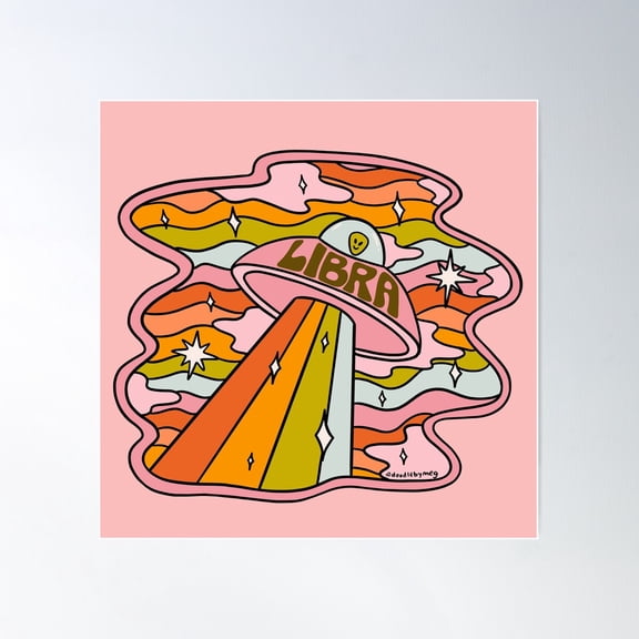 Libra Ufo Poster Wall Art, Modern Wall Decor For Living Room Bedroom, 30x30 UNFRAMED