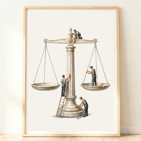 Libra Wall Art Zodiac Scale Decor Astrology Print Libra Home Poster, Poster Only