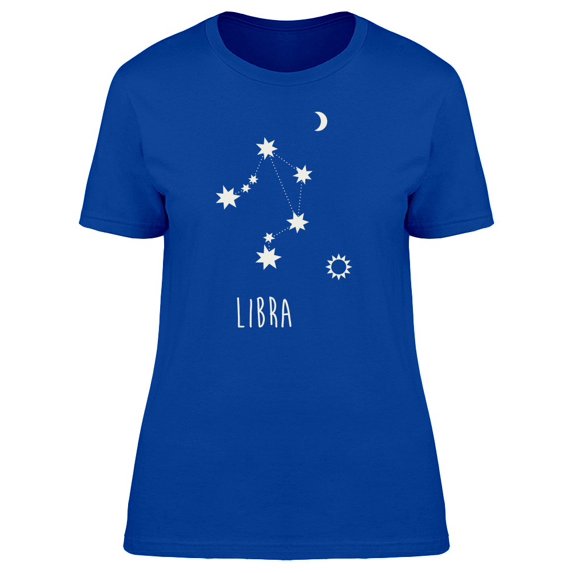 Libra White Stars Tee Women's -Image by Shutterstock