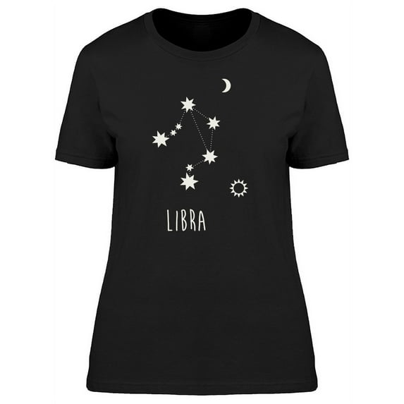 Libra White Stars Tee Women's -Image by Shutterstock
