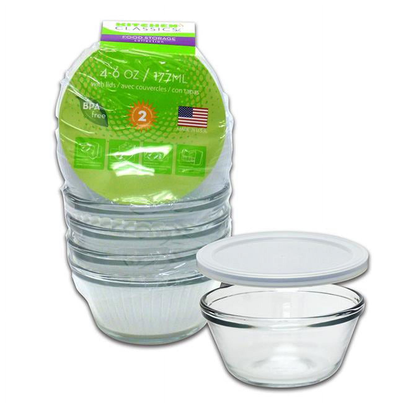 Libra Wholesale 6565410 6 oz Food Storage Container Set, Clear - 4 Per Pack, Pack of 4 - image 1 of 2