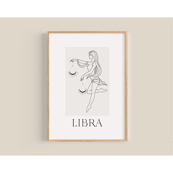 Libra Woman, Libra Poster, Libra Zodiac Poster, Libra Wall Art Home Decor, Star Sign Poster,, Libra Gift, Star Sign Home Decor, Libra Birthday Home Decor, 16x24 UNFRAMED